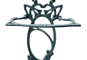 Art Nouveau Enameled Iron Umbrella Stand, 1900s